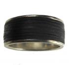 Anello fascia e cuoio nero